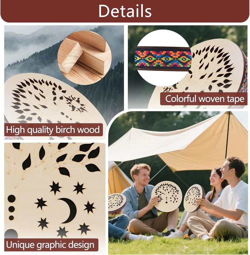 summvox 12INCH Ocean Drum,Water Stream Drum,Rain Disk "Water-Fall",Sound Healing,Onomatopoeic Music,For Performance Accompaniment（Tree of Life） - Image 4
